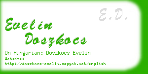 evelin doszkocs business card